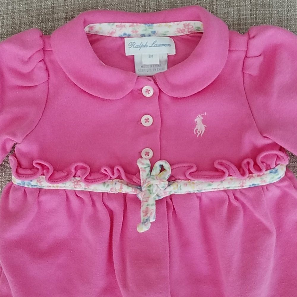Ralph Lauren Long Sleeve Onesie - Picture 2 of 6